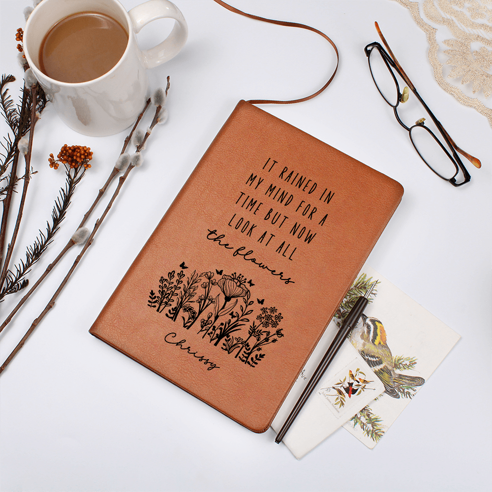 Personalized Wildflower Journal Mental Health Recovery Notebook Life Affirming Quotes About Life Gift Social Worker Apparel Suicide Prevention