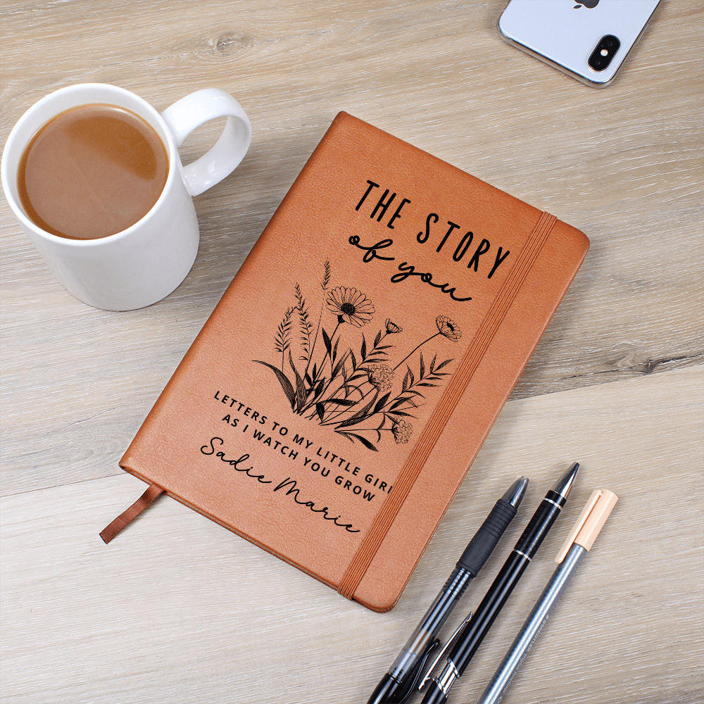 Letters to my Daughter Son Journal Baby Memory Book Personalized Leather Journal Letters to my Little Boy or Girl Baby Shower Gift Keepsake