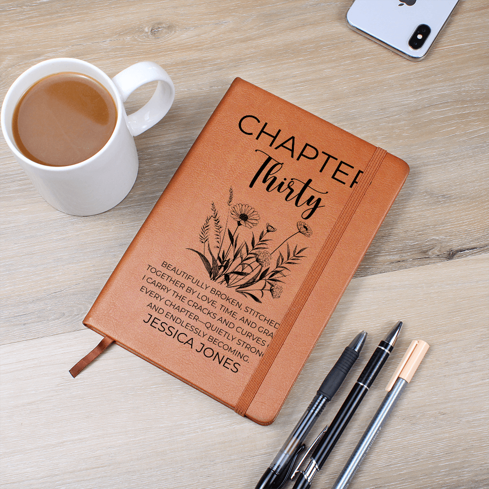 30th Birthday Gift, Chapter 30 Name Journal, 30 Years Old Turning Thirty Notebook 30 Years Old Gift for Her or Him Friend Daughter Sister
