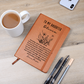 To My Daughter Personalized Journal – Vegan Leather Gift from Mom, Custom Name Journal, Meaningful Birthday or Graduation Gift