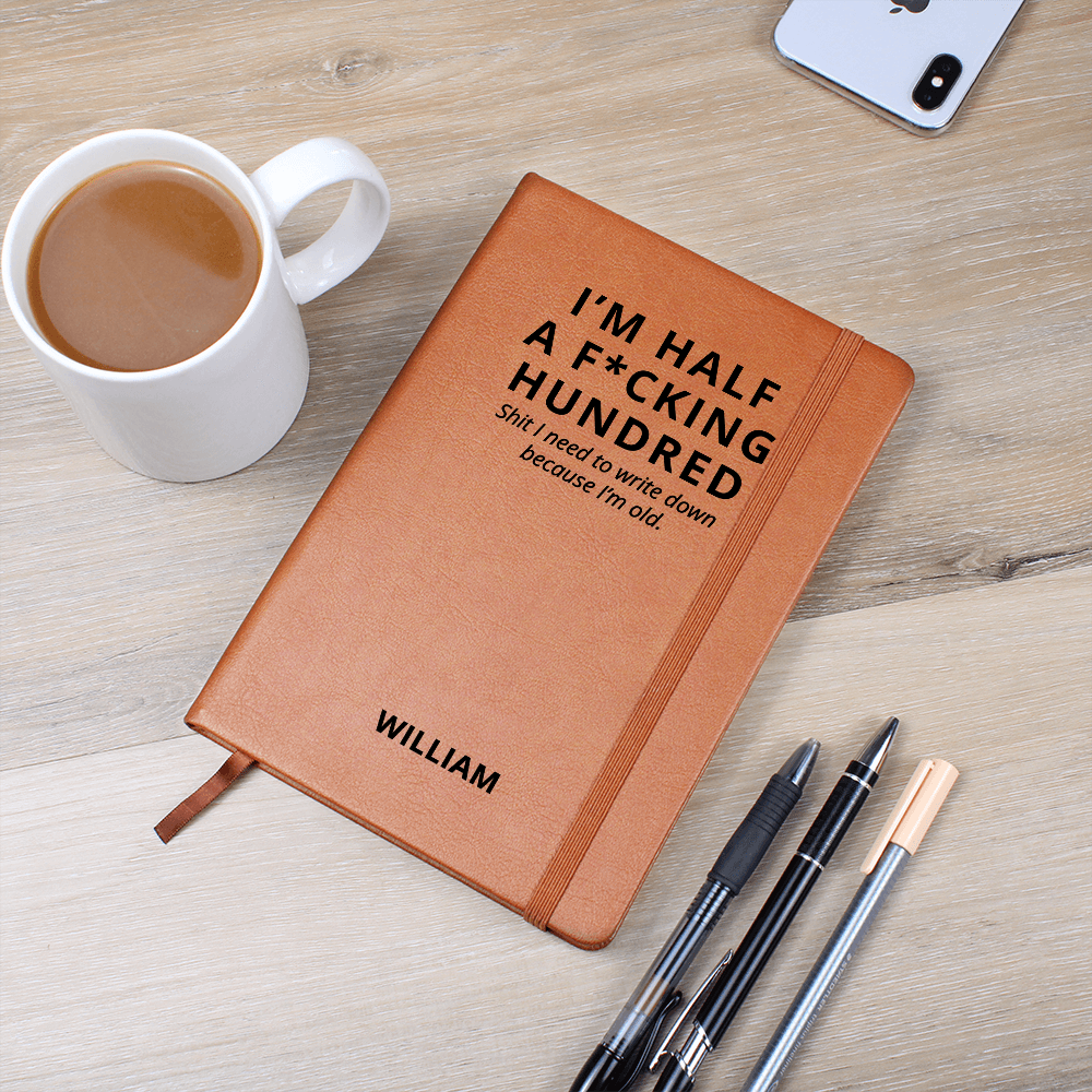 50th Birthday Gift for Men or Women Personalized Journal Fifty Funny 50th Birthday Present, 50th Fiftieth, Milestone Funny Rude Gift