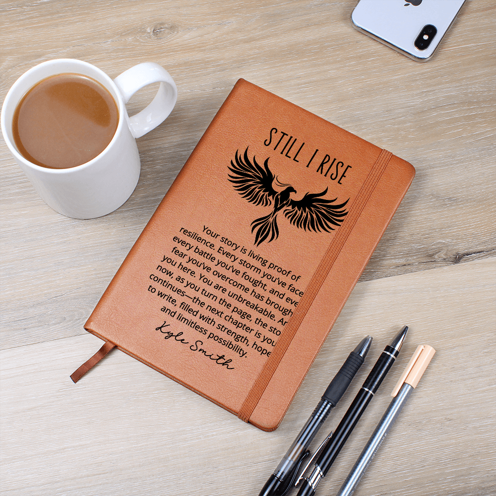 Personalized Resilience Journal, New Chapter Vegan Leather Notebook, Mental Health Recovery Gift, Encouragement Christmas Gift Idea