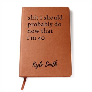 Personalized 40th Birthday Gift for Men Women Custom Journal Funny Turning Forty Notebook, Fortieth Gift for Him Her