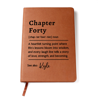Personalized 40th Birthday Definition Gift Forty Birthday For Best Friend Hardcover Journal, Son Daughter 40th Birthday Gift, 40th Party