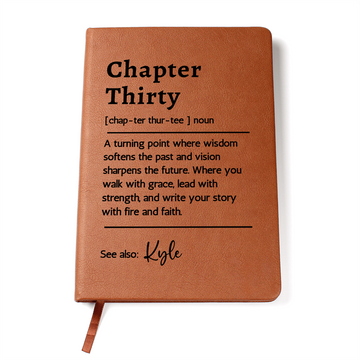 30th Birthday Gift Journal for Her or Him, Personalized Chapter Thirty Notebook with Name, Custom Milestone Keepsake for 30 Year Old