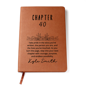 Forty Birthday Gift Best Friend, Personalized Name Journal, Milestone Birthday Gift, Friend Birthday, 40th Birthday, New Chapter Journal