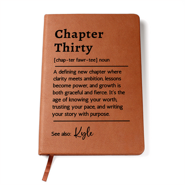 Chapter Thirty Birthday Journal Personalized, 30th Birthday Gift for Her, Custom Milestone Gift, Turning 30 Present