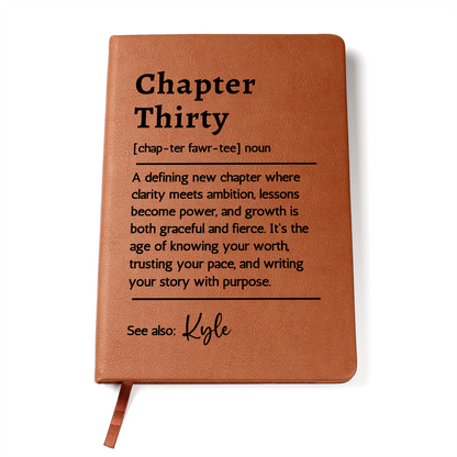 Chapter Thirty Birthday Journal Personalized, 30th Birthday Gift for Her, Custom Milestone Gift, Turning 30 Present
