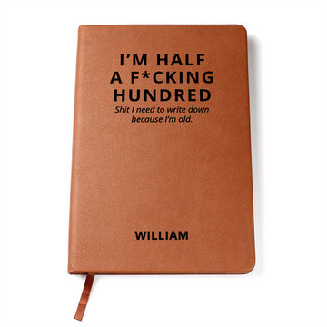 50th Birthday Gift for Men or Women Personalized Journal Fifty Funny 50th Birthday Present, 50th Fiftieth, Milestone Funny Rude Gift