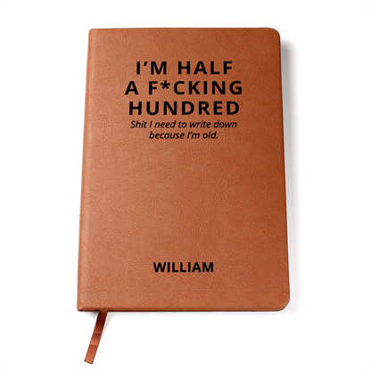 50th Birthday Gift for Men or Women Personalized Journal Fifty Funny 50th Birthday Present, 50th Fiftieth, Milestone Funny Rude Gift