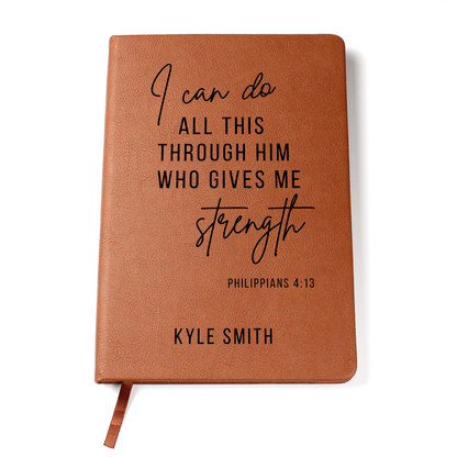 Personalized Bible Verse Journal, Prayer Notebook Custom Favorite Bible Verse Gift for Him or Her Christian Gifts, Faith Based Religious Graduation Gift