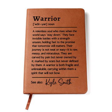 Personalized Warrior Journal Cancer Recovery Gift Custom Warrior Definition Journal Gift Custom Encouragement Gift Sobriety Anniversary
