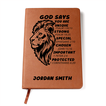 Personalized Christian Journal for Him, Bible Scripture Study Journal, Prayer Journal, Religious Journal Gift for Men, Bible Verse Gift