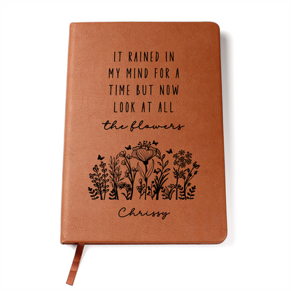 Personalized Wildflower Journal Mental Health Recovery Notebook Life Affirming Quotes About Life Gift Social Worker Apparel Suicide Prevention