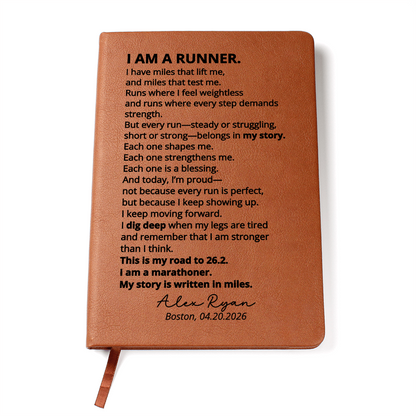 Personalized Marathon Running Journal | Runners Gift