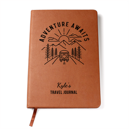Custom Travel Journal Gift, Personalised Adventure Diary, Travel Accessories