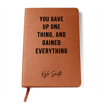 Sober Encouragement Journal | Empowering Sober Lifestyle Custom Name Notebook for Women or Men, Addiction Recovery Shirt, Health Awareness Gift