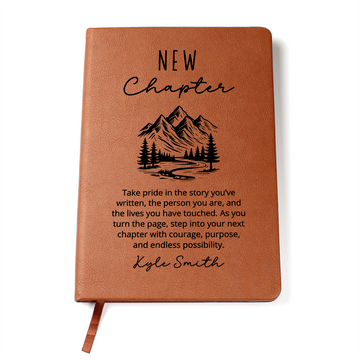 New Chapter Custom Journal Going Away Gift for Coworker - Personalized Gift for Boss Leaving New Job Gift, Retirement Farewell Present