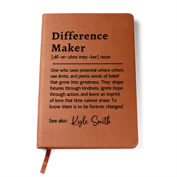 Difference Maker Journal, Mentor Gift, Teacher Appreciation Gift, Thank You Notebook, Retirement Gift, Christmas Gift for Coworker or Boss
