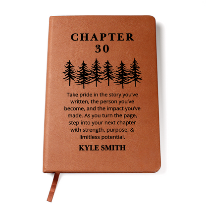 30th Birthday Gift, Chapter 30 Name Journal, 30 Years Old, Turning Thirty Notebook, 30 Years Old Gift for Her or Him, Friend Daughter Son