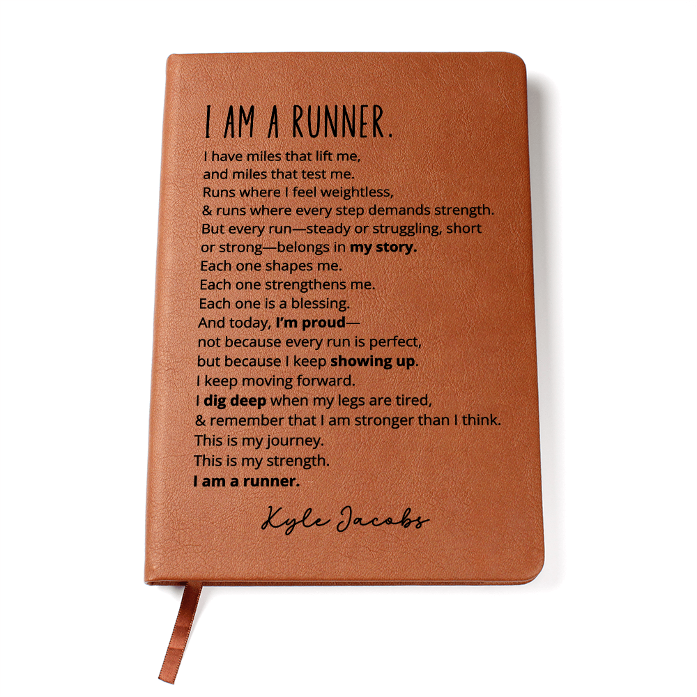 Personalised Marathon Journal - Motivational Running Gift for Him or Her