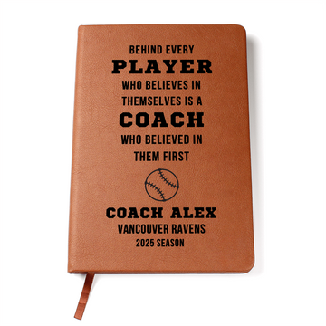 Custom Coach Journal Gift – Personalized Sports Notebook with Team Name, Coach Name & Year – End of Season Coach Thank You