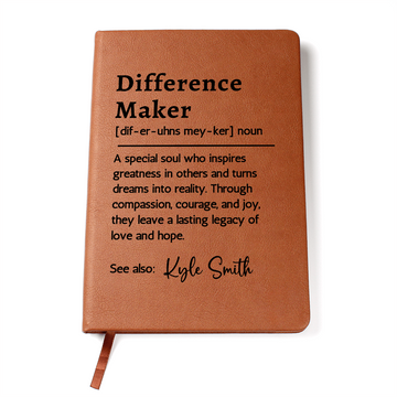 Difference Maker  Custom Notebook Journal, Mentor Gift, Teacher Appreciation Gift, Thank You Retirement Gift, Christmas Gift for Coworker or Boss