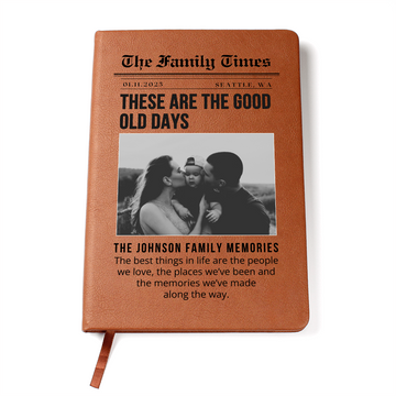 Family Memories - Custom Family Heirloom Memory Book - Personalized Journal - Family Stories Notebook - New Parents Gift - Family Reunion