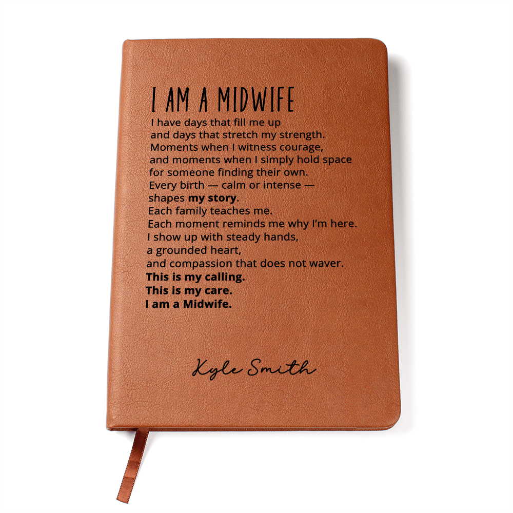 Personalized Midwife Appreciation Gift Custom Name Notebook