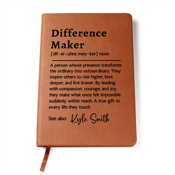 Difference Maker Journal, Mentor Gift, Special Person Gift, Gift for colleague, Supervisor gift, Thank You Journal, Therapist Gift Christmas Gift Idea