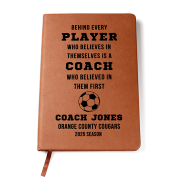 Personalized Coach Gift Journal – Custom Team Name, Coach Name & Sport Icon – End of Season Sports Notebook for Any Coach Appreciation