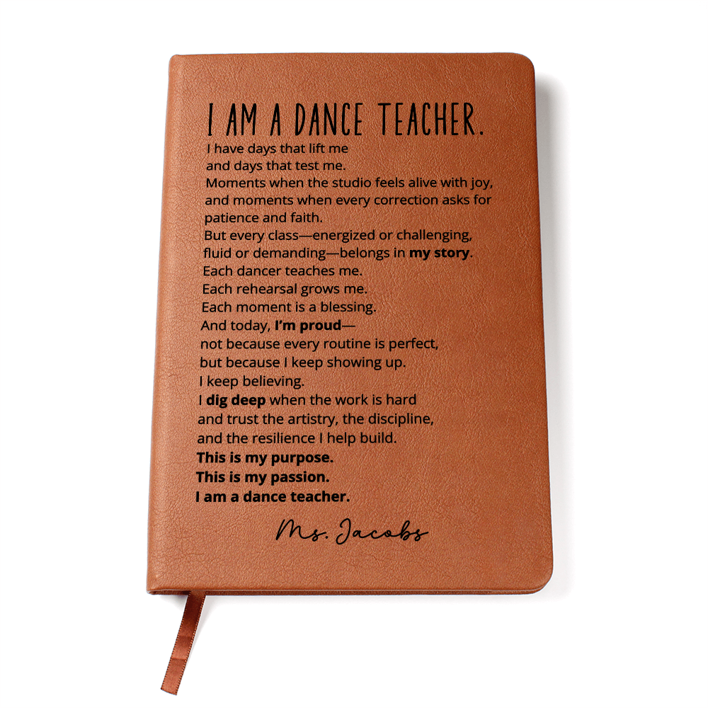 Personalized Thank You Gift for Dance Teacher Journal