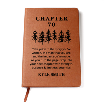 Custom 70th Birthday Gift for Men, Custom Leather Journal, Personalized 70th Gift for Him, Grandpa, Husband Brother Friend, Dad 70th Birthday