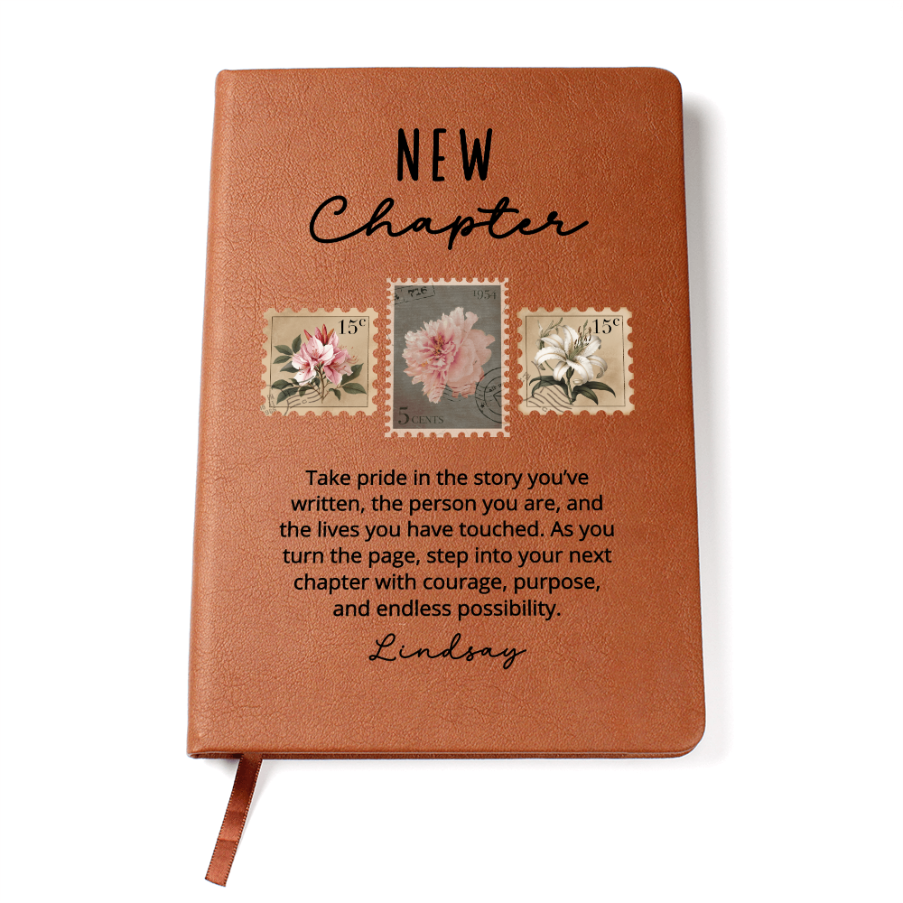 New Chapter Journal Custom going away gift for coworker - Personalized Gift for Boss Leaving New Job Gift, Retirement Farewell Present