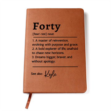 Personalized Forty Birthday For Best Friend Journal, Daughter 40th Birthday Gift, 40th Party Hardcover Journal, 40th For Women Notebook