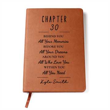 Chapter 30 Birthday Journal, Personalized 30th Birthday Gift for Women or Men, New Chapter Notebook, Milestone Keepsake, Christmas Gift