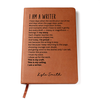 I Am a Writer Journal • Personalized Author Notebook