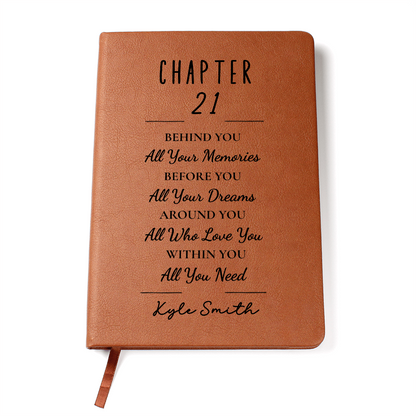 Chapter 21 Birthday Journal, Personalized 21st Birthday Gift for Women or Men, New Chapter Notebook, Milestone Keepsake, Christmas Gift