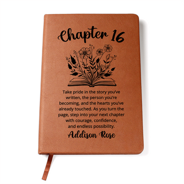 16th Birthday Gift For Girl, Personalized Sweet Sixteen Journal, Custom Leather Notebook, Unique Teen Girl Gift, 16th Birthday Present