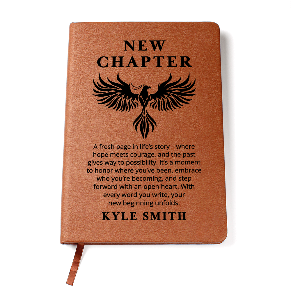 Personalized Sobriety Journal | Custom Name New Chapter Notebook | Addiction Recovery Gift | Sober Anniversary Encouragement Gift