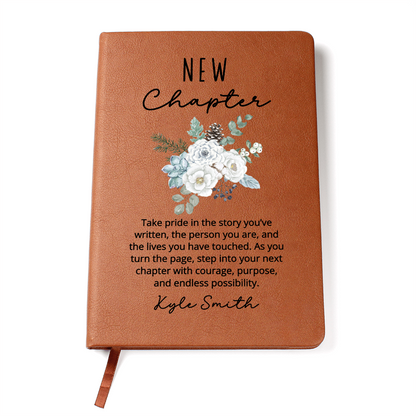 Coworker Leaving Gift Journal, New Chapter Farewell Notebook, Personalized Goodbye Gift for Colleague, Going Away Present, Christmas Gift