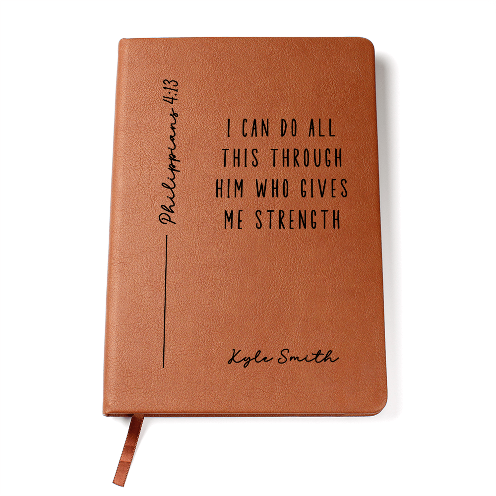 Personalized Bible Verse Journal, Custom Favorite Bible Verse Gift for Christian Home Decor, Faith Based Gifts, Religious Notebook