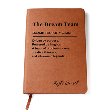 Custom Team Journal Personalized Corporate Notebook Team Appreciation Gift Employee Thank You Gift Dream Team Journal
