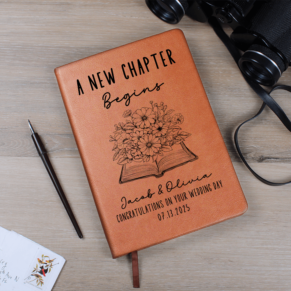 Custom Wedding Journal for Bride and Groom | Personalized Guest Book | Bridal Shower Gift | Love Story Keepsake Notebook