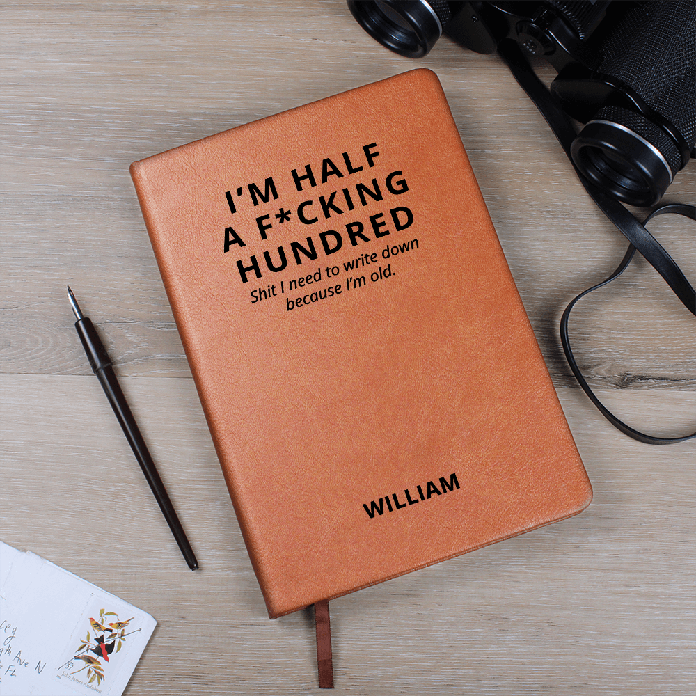 50th Birthday Gift for Men or Women Personalized Journal Fifty Funny 50th Birthday Present, 50th Fiftieth, Milestone Funny Rude Gift