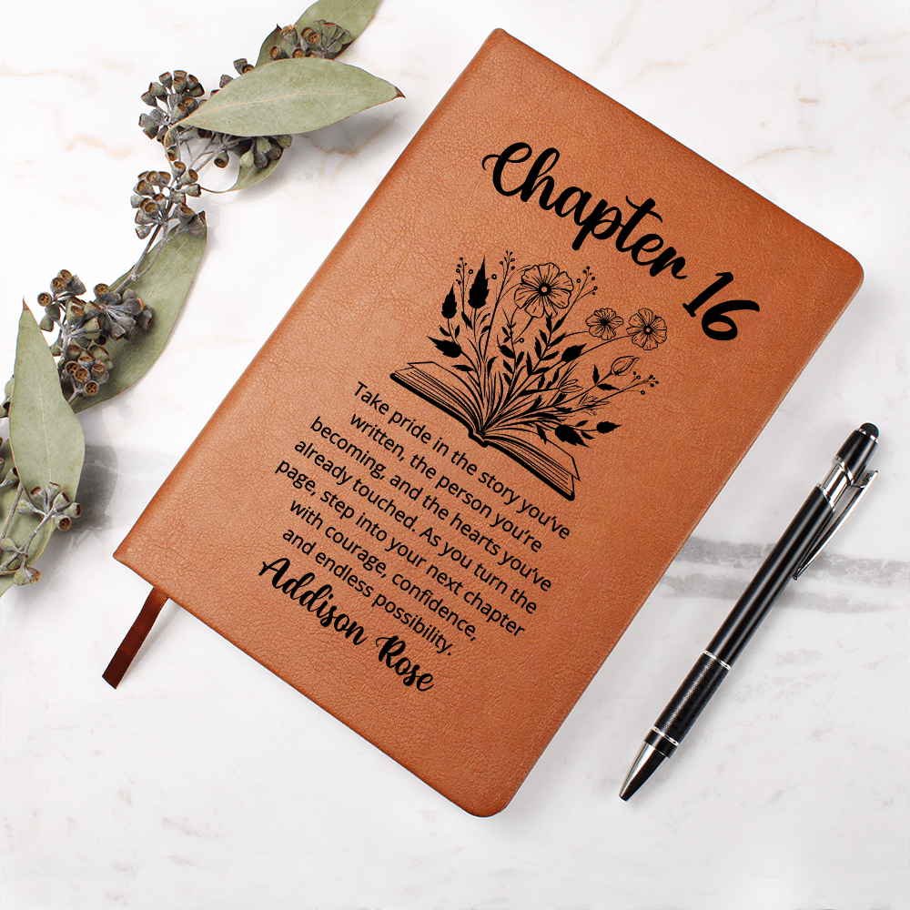 16th Birthday Gift For Girl, Personalized Sweet Sixteen Journal, Custom Leather Notebook, Unique Teen Girl Gift, 16th Birthday Present