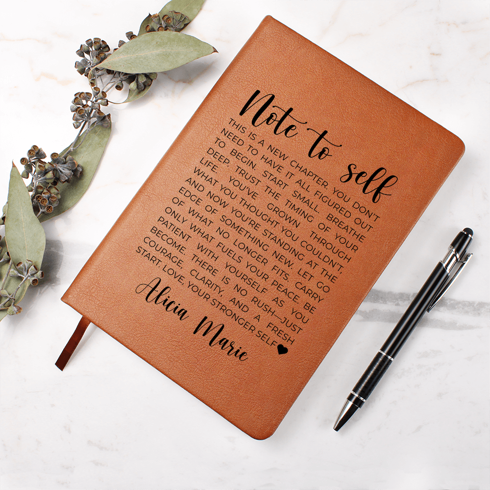Custom Name Encouragement Gift Fresh Start, Mental Health Gratitude Journal, Anxiety Relief Diary, Self Love Inspirational Gifts for Her New Chapter