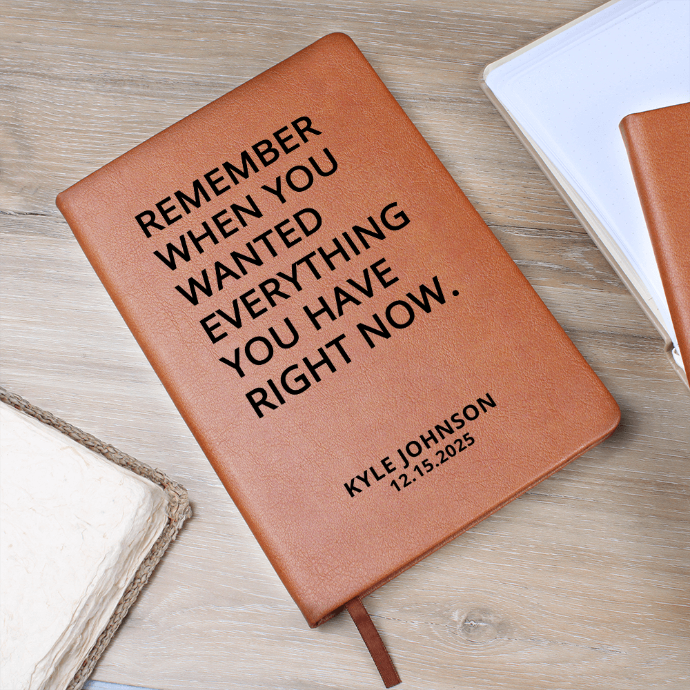 Gratitude Journal | Personalized Custom Notebook For Men or Women, Encouragement Gift for Him Inspirational Quotes Son Gifts