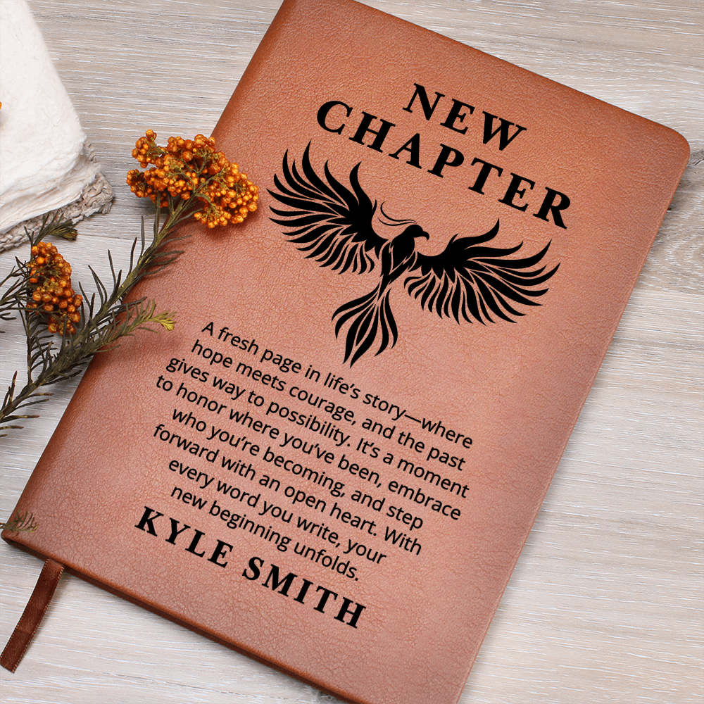 Personalized Sobriety Journal | Custom Name New Chapter Notebook | Addiction Recovery Gift | Sober Anniversary Encouragement Gift