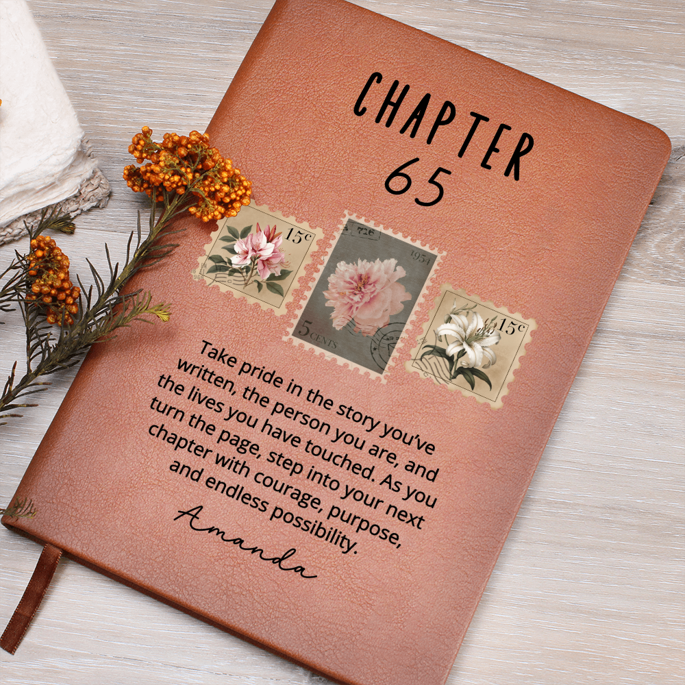 Personalized 65th Birthday Journal, Custom Name Notebook 65th Birthday Gift For Women, Milestone Birthday Gift for Friend, Mom, Sister, Aunt